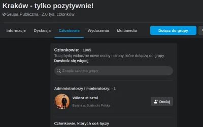 E.....r - "Wiktor Misztal" - administrator "Kraków - tylko pozytywnie!":
https://www...