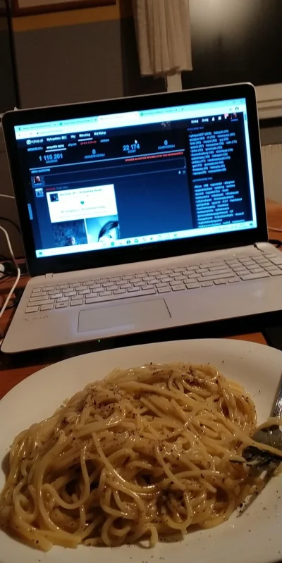 Ifter - co jecie o tej godzinie? ja spaghetti carbonara