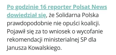 adam2a - Z tym, "weto albo śmierć" to Janusz Kowalski wcale nie żartował. A przynajmn...