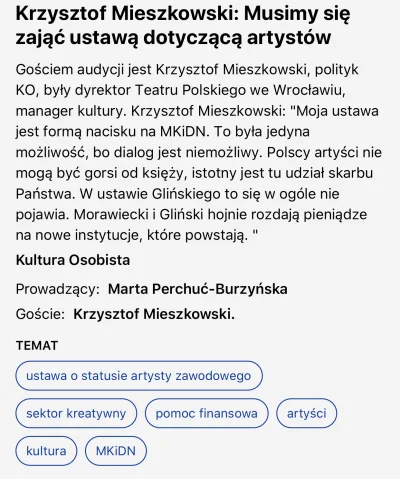 PlonacaZyrafa - Krzysztof Mieszkowski, główny „kulturolobbysta” z Koalicji Obywateski...