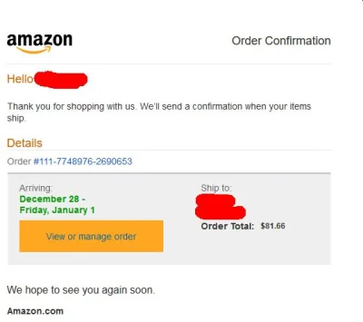 manekin - Dzisiaj około południa dostałem maila z potwierdzeniem zamówienia z Amazona...