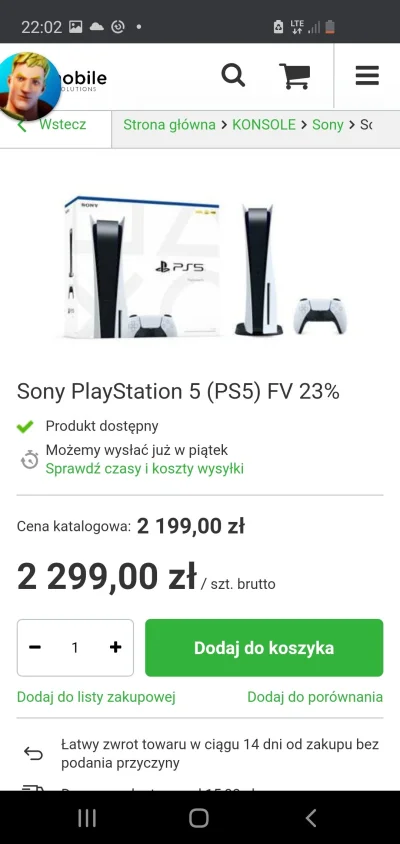 SanEscobar777 - #ps5 
W jakimś polskim sklepie jest dostępne ps5 i jest napisane że p...