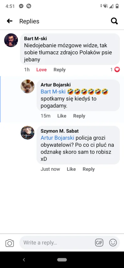 s_theCapt - @Hissis: beka z policji, że to w ogóle postuje, po co, żeby podjudzać na ...