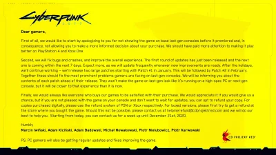 janushek - tldr róbcie zwroty
#gry #cyberpunk2077 #ps4 #xboxone