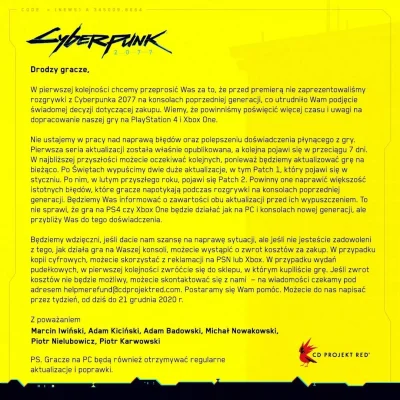 Siman - #gielda #cyberpunk2077 #cdprojektred
Myślicie że mocno to wpłynie na wyniki?
...