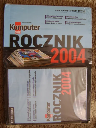 winsxspl - KOMPUTER ŚWIAT ROCZNIK 2004 PDF
Ma ktoś takie coś i mógłby zrobić zrzut I...
