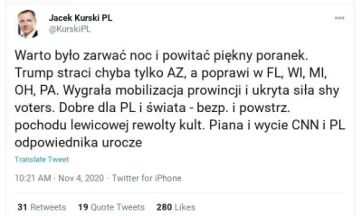 g.....a - > Trump może jeszcze wygrać

@Soojin21: Prawda. Podobno ostateczny wynik ...