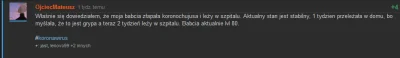 OjciecMateusz - Babcia pokonała wirusa, ale niestety w testach wykryli u niej białacz...