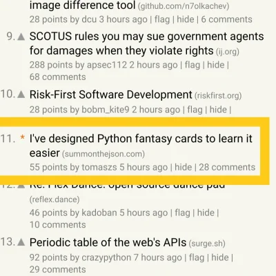 tomaszs - Deck #Python dotarł na stronę główną Hacker News!

#programowanie #dlapro...