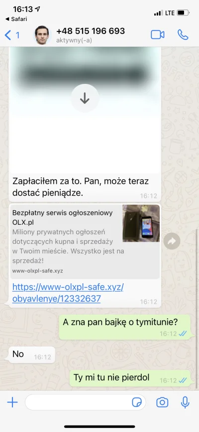 Staruch - Sprzedaż telefonu na olx w okresie przedświątecznym, to jednak ciężka sztuk...