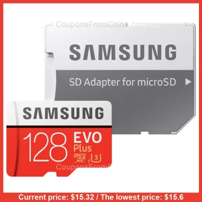 n_____S - SAMSUNG EVO+ Micro SD 128GB dostępny jest za $15.32 (najniższa: $15.60)

...