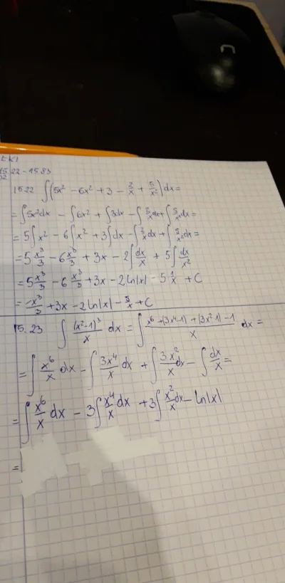 harnasiek - #matematyka #studbaza #matma
Co zrobić z tą całką x ^ 6 / x ? 
Sprawdziłe...