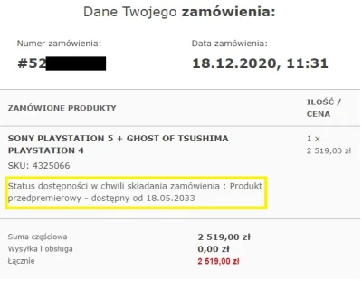 man1eq - No i udało się dziś zamówić PS5 w Neonet, mega okazja bo wysyłki od 18.05.20...