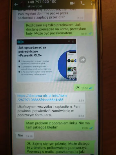 Nerka45 - #olx #oszustwo #zlodzieje 
Mireczki jakieś propozycje co mu napisać?