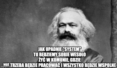 s.....t - >bo oni sobie myślą, że jak upadnie "system" to będziemy sobie wesoło żyć w...