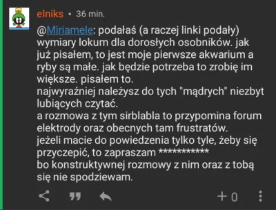 Miriamele - Nawet jeszcze niewielkie ryby w zbyt małym zbiorniku mogą zacząć karłowac...