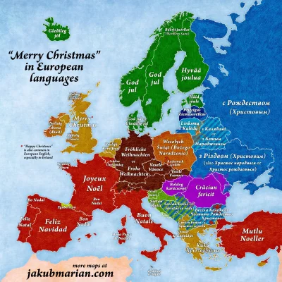 arturo1983 - Wesołych Świąt w różnych językach europejskich

#mapporn #mapy #ciekaw...