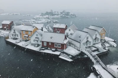 karol1213 - Marzy mi się taki domek wynająć zimą gdzieś w Norwegii. Tak aby było w #!...
