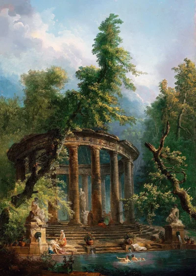 Borealny - The Bathing Pool (1753), Hubert Robert
zdjęcia detali w komentarzach
#ma...