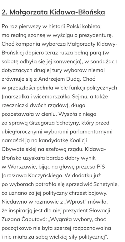 tomciopaluch - @zlotywkret W tym roku 2 miejsce zajęła Kidawa- Błońska - ranking publ...