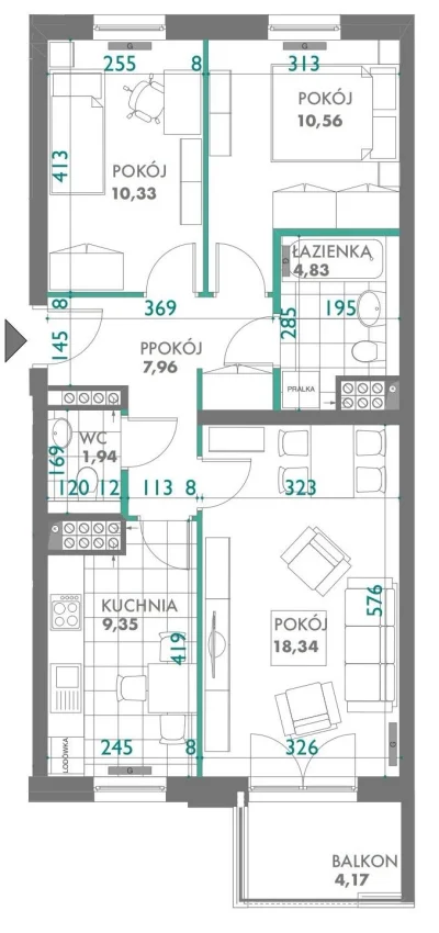 dawid121213 - Co byście zmienili w takim układzie mieszkania? Myślałem, żeby w kuchni...