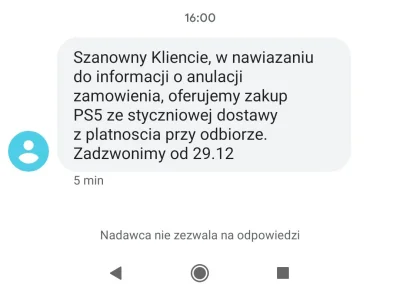 mikorys - Takiego smsa dostałem z RTV, także no dostawa dopiero pod koniec stycznia.
...