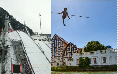 Zielonykubek - Kamil Stoch podczas powtórzonych kwalifikacji podczas konkursu 4 skocz...