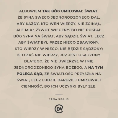 EwangeliawCentrum - "Albowiem tak Bóg umiłował świat, że Syna swego jednorodzonego da...