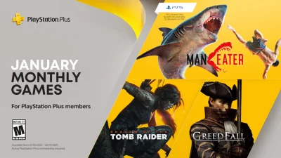 janushek - Shadow of the Tomb Raider, Greedfall i Maneater (PS5) w PS+ na styczeń.
#...