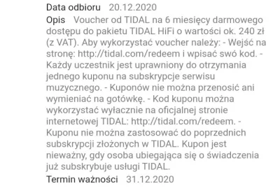 izkYT - #rozdajo chciałby ktoś może kod na 6 miesięcy do #tidal? Zgarnąłem w promocji...