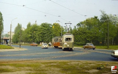 lesio_knz - Łódź - skrzyżowanie ul. Konstantynowskiej i al. Unii, druga połowa lat 80...