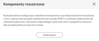 D.....z - Informacja o podzespołach dodanych przez x-kom znajduje się w Specyfikacji ...