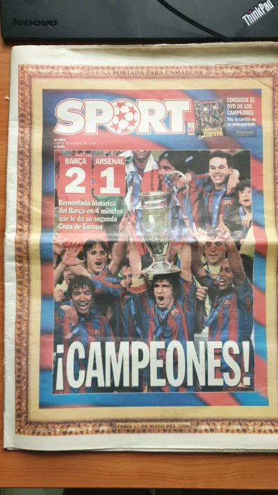 k.....c - takie tam wydanie hiszpańskiego dziennika sportowego z 18. maja 2006 po wyg...
