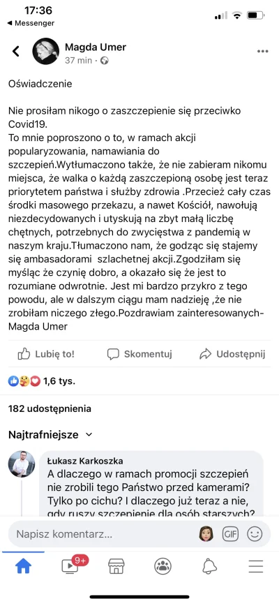 Lamuminek - Magda Umer sie przyznała, niby to miała być akcja promocyjna. Niezła beka