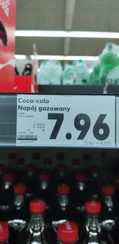 Kushin - Kaufland dzisiaj. Cola 1,32L - cena za butelkę w czteropaku(6,03zl za litr)