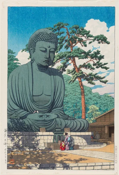 myrmekochoria - Hasui Kawase, Wielki Budda w Kamakurze.