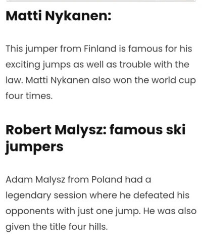 goldboy - @wykopcjusz: najlepszy był Robert Małysz
https://foresport.net/famous-ski-...