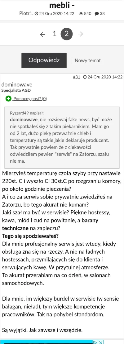 Gadzinski - Ten typ dominowave to Janusz który zatrzymał się na latach 90 w serwisie....