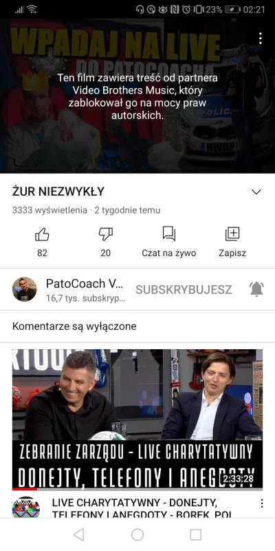 martinsss - Żur dostał bana za prawa autorskie za puszczanie muzyki na streamach? 
#...