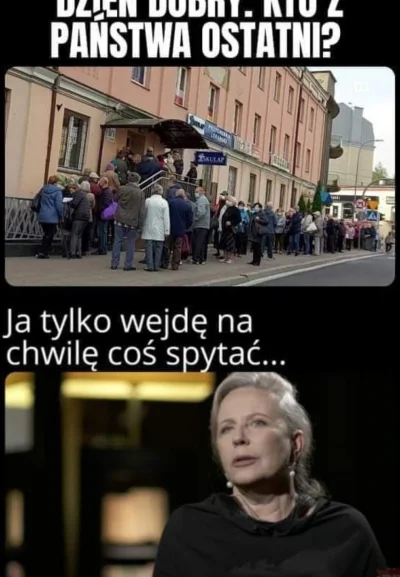 Kowal13 - #kotonawirus #szczepienia #polska #heheszki wepchała się bez kolejki.