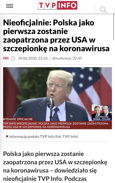 vito2012 - @rakiwo: luz mamy nadwyżkę szczepionek, PAD podobno załatwił od trumpa. po...