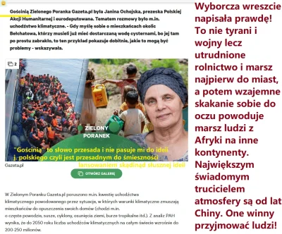 60groszyzawpis - > Gościnią Zielonego Poranka Gazeta.pl była Janina Ochojska, prezesk...