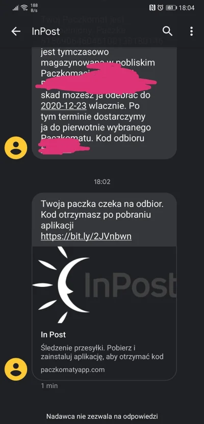 oszty - sms trafia do innych z inpostu więc można stracić czujność ( ͡° ʖ̯ ͡°)