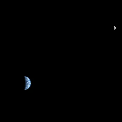 texas-holdem - Zdjęcie Ziemi i Ksieżyca z orbity Marsa (sonda Mars Reconnaissance Orb...
