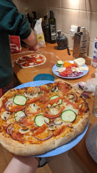 voliereen - Kolejne podejście do #pizza #gotujzwykopem #wegetarianizm 
Udało nam się ...