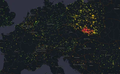 dbcoop - #krakow #smog 
To jest nie do uwierzenia jak się patrzy na tą mapę xD. Eh (...