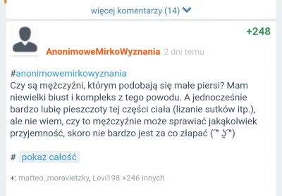 WwaDdl022 - Kobieta dodaje wpis, że ma kompleks małych piersi - małe jest piękne, nik...