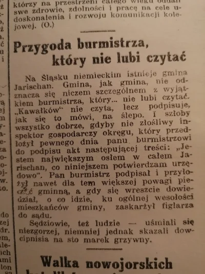 Kuba989 - Taka tam krotochwila z Kuriera Poznańskiego z 1930 r.
#historia #ciekawostk...