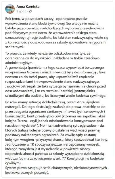 Andreth - @Qba1996: Przede wszystkim, niewprowadzenie stanu klęski żywiołowej i wprow...