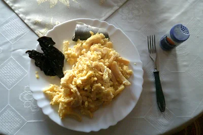 anonymous_derp - Dzisiejsze śniadanie: Gotowane flaki cielęce z dwoma jajkami, #maryn...